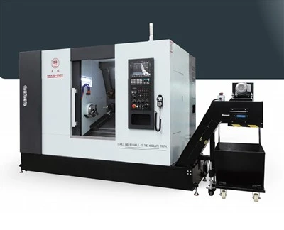 Máquina de torneamento e fresamento CNC-de base inclinada com torre motorizada